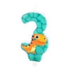 Szülinapi gyertya dinoszaurusz, 3-as szám, 8 cm