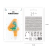 Lumânare de aniversare dinozaur, cifra 4, 8 cm