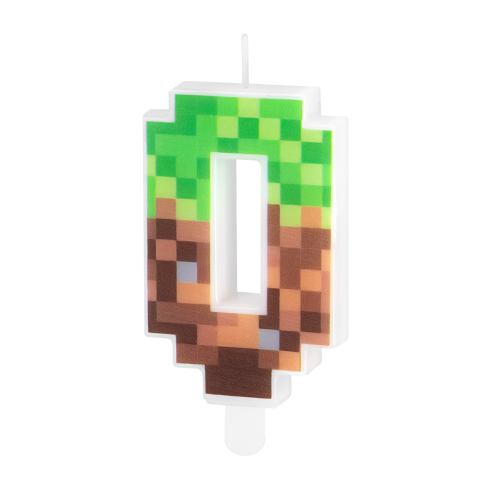 Narodeninová tortová sviečka Minecraft číslo 0, 7 cm Narodeninová tortová sviečka Minecraft číslo 0, 7 cm