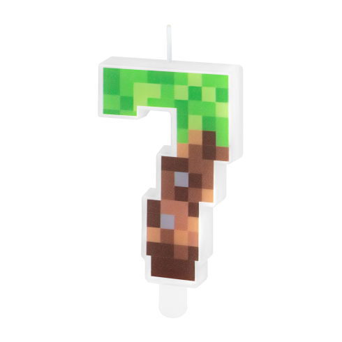 Minecraft születésnapi tortagyertya, 7-es szám, 7 cm Minecraft születésnapi tortagyertya, 7-es szám, 7 cm