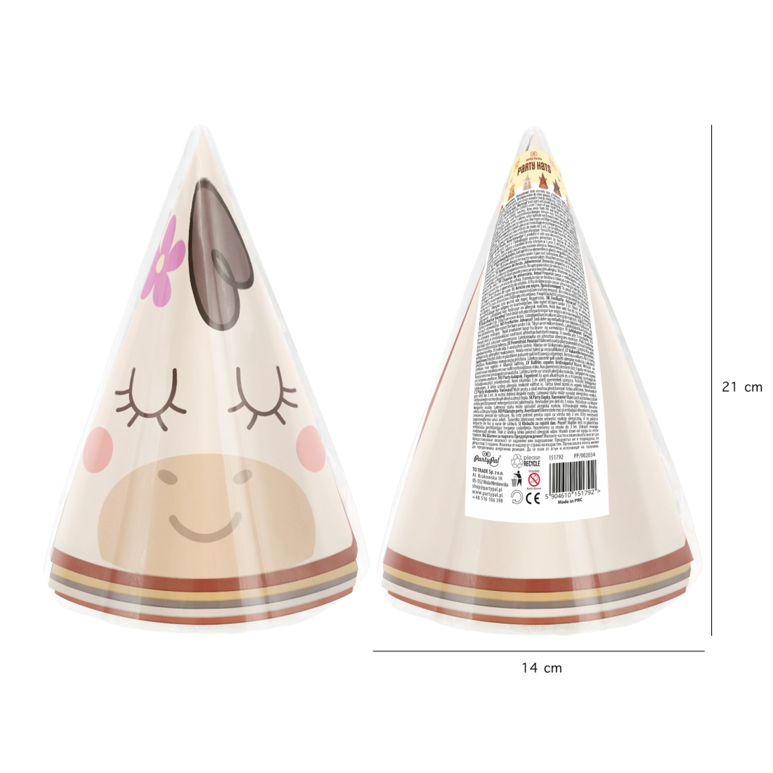 Căciulițe de aniversare cu căluți – set 6 buc.