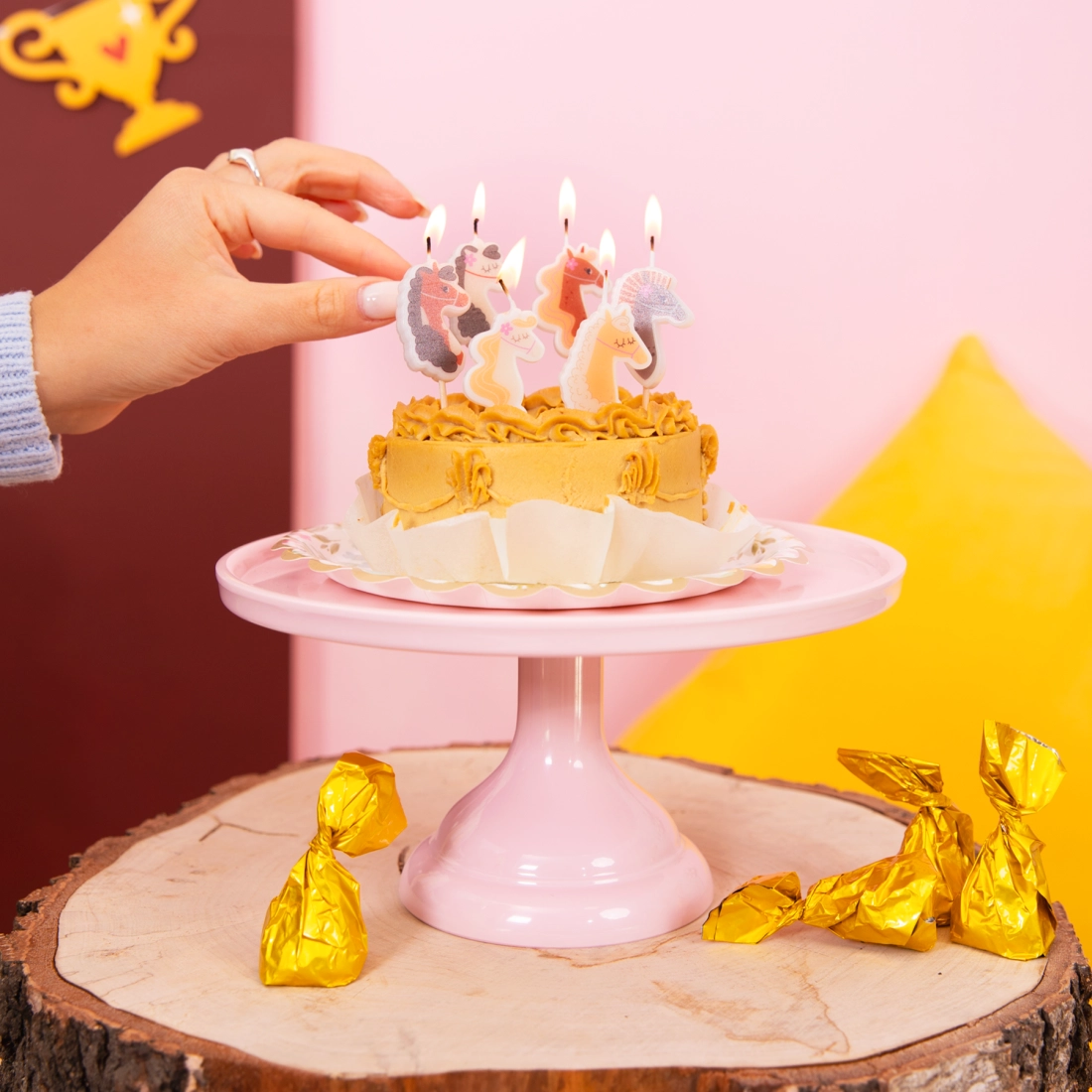 Szülinapi gyertyák – lovacskák, 6 darabos készlet