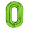 Balon aniversar cifră 0, verde, 100 cm