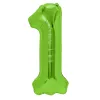 Balon aniversar cifră 1, verde, 100 cm