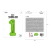 Balon aniversar cifră 1, verde, 100 cm