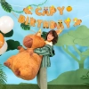 Narodeninový banner Capy Birthday Kapibara 210x18 cm