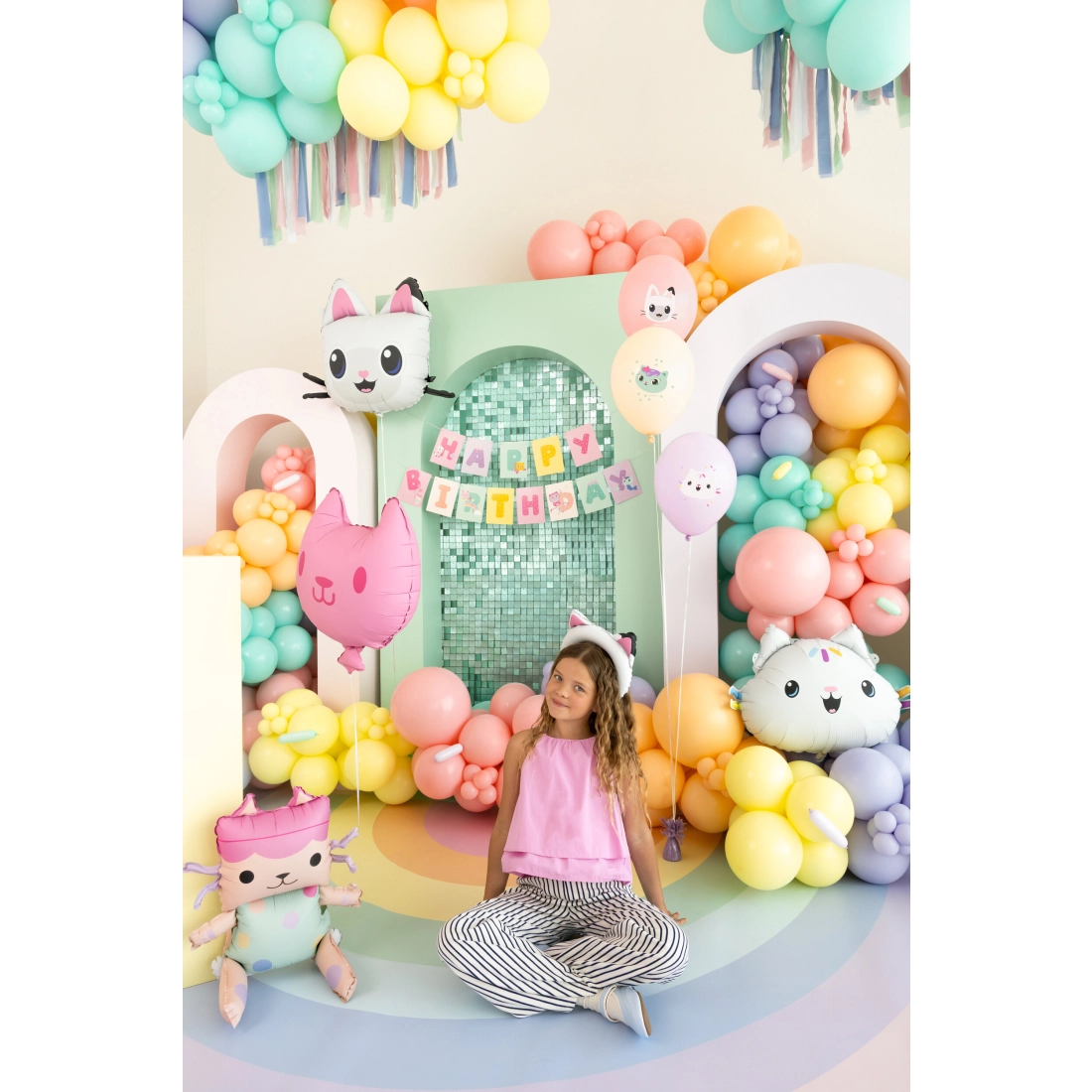 Banner de aniversare Happy Birthday Gabby’s Dollhouse 180 cm