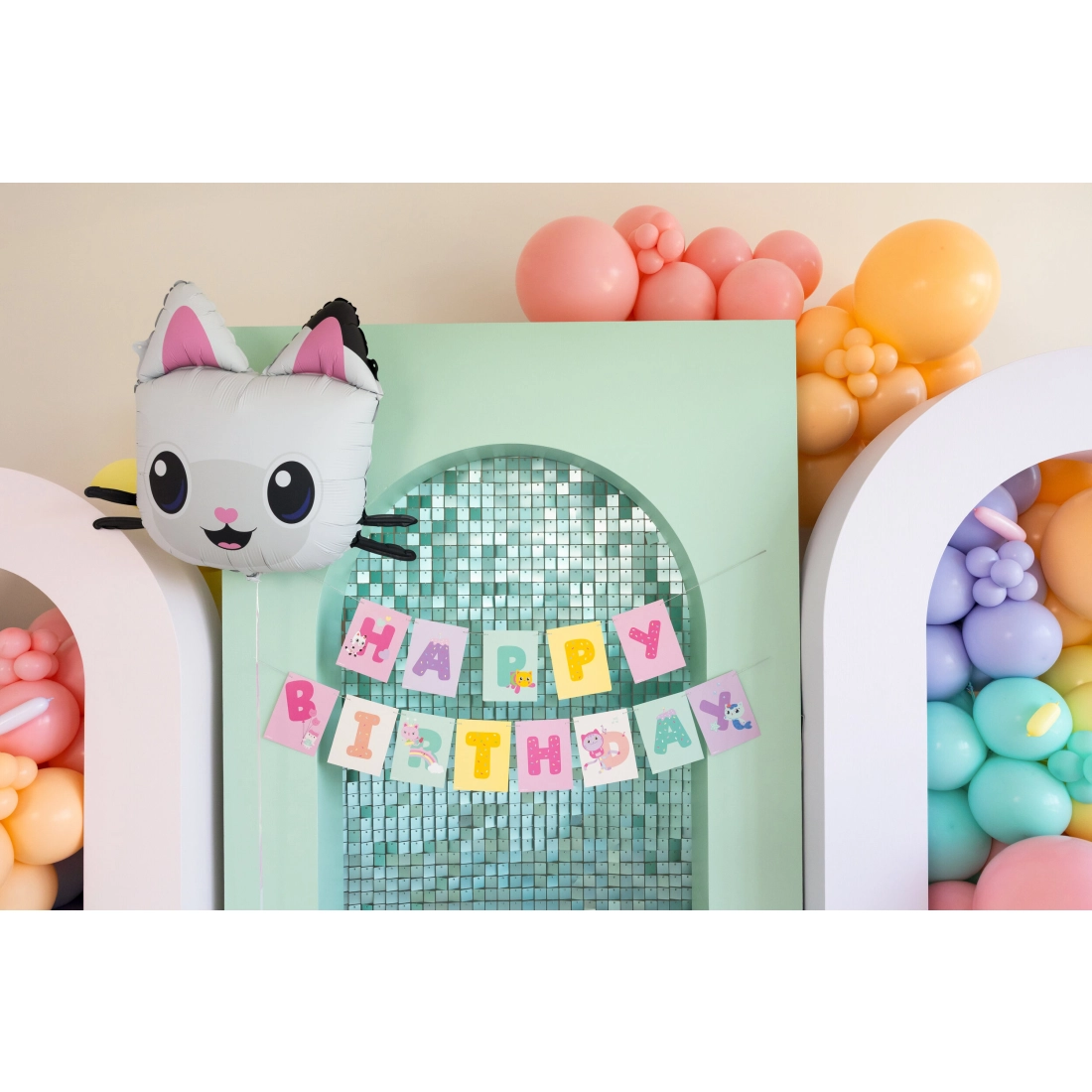 Banner de aniversare Happy Birthday Gabby’s Dollhouse 180 cm