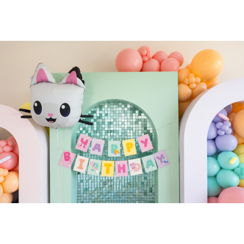 Happy Birthday szülinapi banner – Gabby’s Dollhouse, 180x15 cm