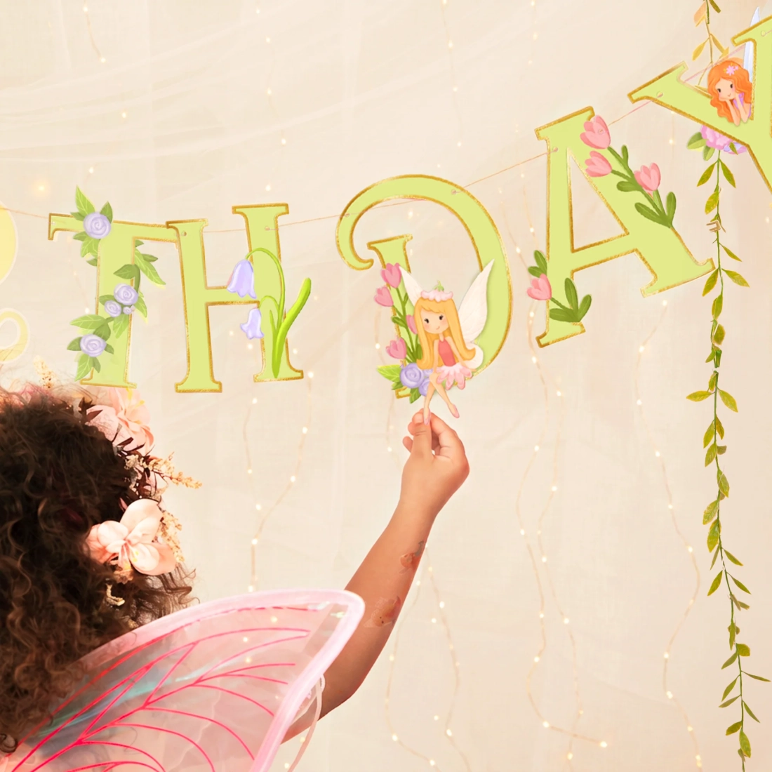 Narodeninový banner Happy Birthday Víly 210x22 cm
