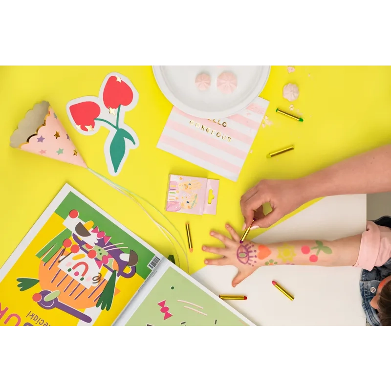 Creioane neon pentru față – set de 6 culori pentru pictarea copiilor