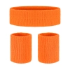 Neonske sportske znojne trake i traka za kosu za party, narančasti set