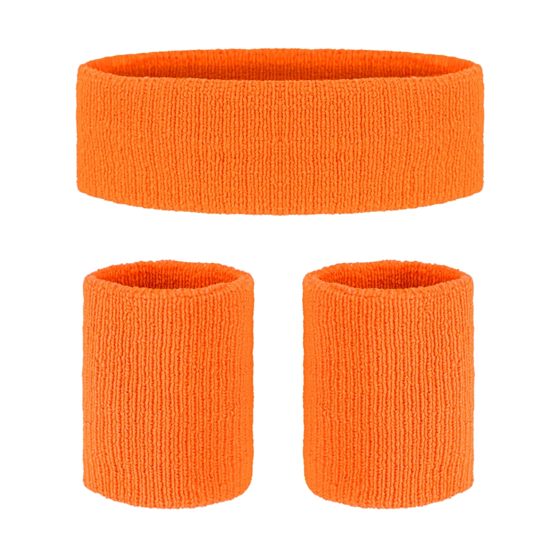 Neonske sportske znojne trake i traka za kosu za party, narančasti set
