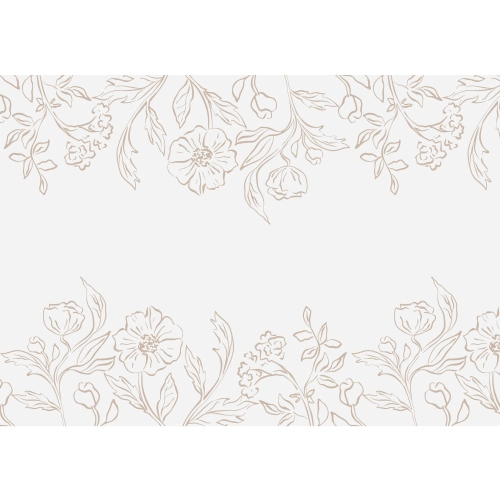 Netkaný florálny stolový behúň krémovo‑béžový 40 × 500 cm