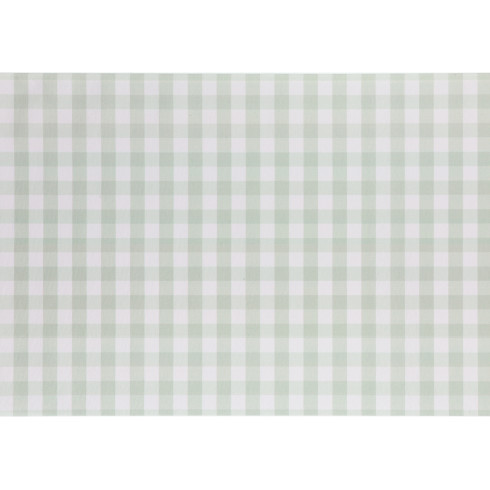 Nemszőtt asztalterítő rácsmintás, zsályazöld, 40x500 cm