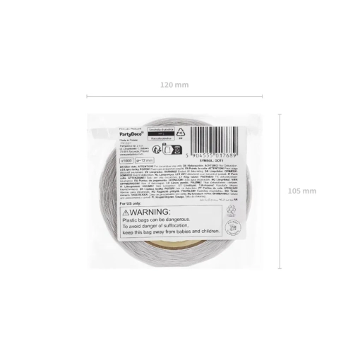 Puncte adezive duble pentru baloane, transparente, 12 mm, 1000 buc.