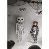 Óriási fólia lufi Csontváz XXL 129 cm – krém-fekete Halloweenre