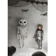 Óriási fólia lufi Csontváz XXL 129 cm – krém-fekete Halloweenre