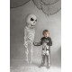 Óriási fólia lufi Csontváz XXL 129 cm – krém-fekete Halloweenre