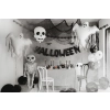 Óriási fólia lufi Csontváz XXL 129 cm – krém-fekete Halloweenre