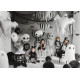 Óriási fólia lufi Csontváz XXL 129 cm – krém-fekete Halloweenre