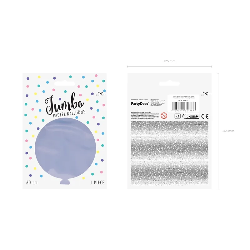 Balon rotund 60 cm pastel mov deschis – pentru decor și petreceri