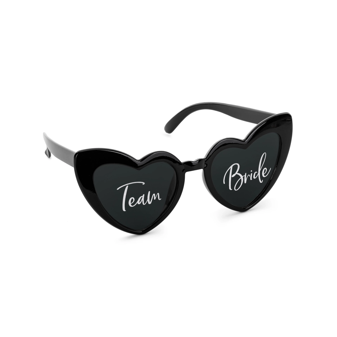 Ochelari în formă de inimă Team Bride, negri