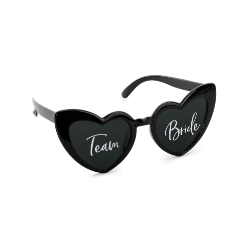 Team Bride fekete szívalakú szemüveg