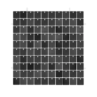 Plastový flitrový panel na fotostěny 30x30 cm černý