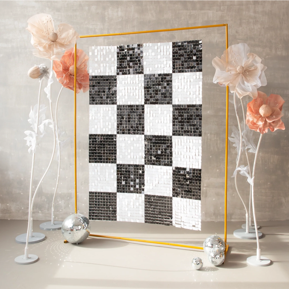 Plastični sjajni panel za foto zid 30x30 cm crni