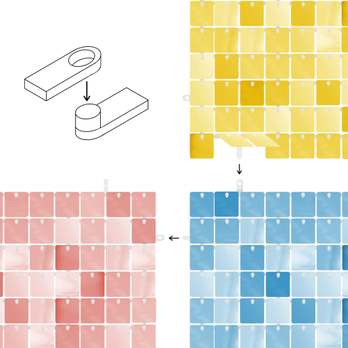 Műanyag, fekete flitterpanel fotófalhoz, 30x30 cm