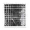 Plastični sjajni panel za foto zid 30x30 cm crni