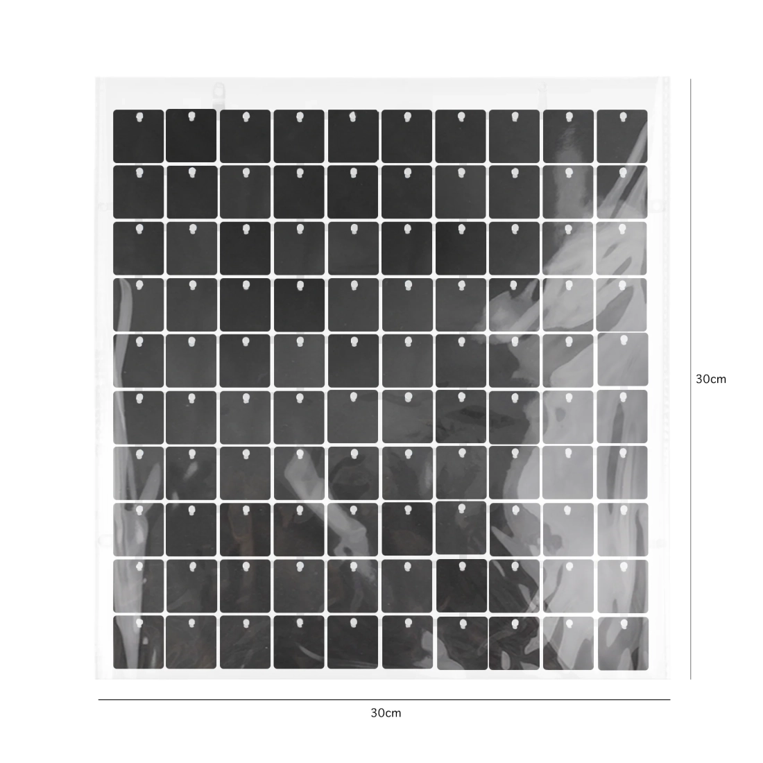 Plastični sjajni panel za foto zid 30x30 cm crni