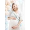 Eșarfă din hârtie “Mom to Be” – Tiffany albastru deschis, 75 cm