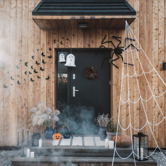 Papirnati beli okraski duhcev za obešanje, 20 in 30 cm, 2 kosa