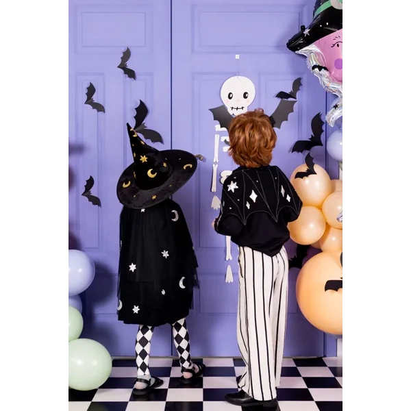 Pipistrelli neri in carta per decorazione, 6 pz, 19–29 cm