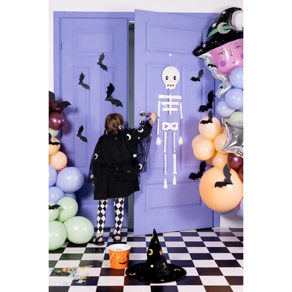 Pipistrelli neri in carta per decorazione, 6 pz, 19–29 cm