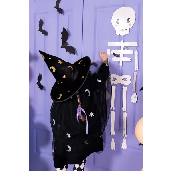 Pipistrelli neri in carta per decorazione, 6 pz, 19–29 cm