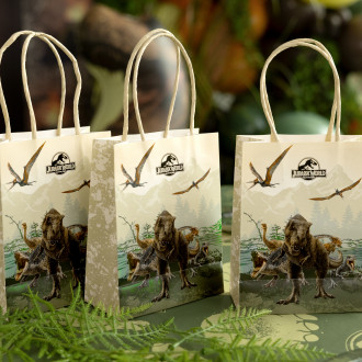 Pungi de cadou din hârtie Jurassic World verzi, 6 buc.