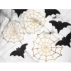 Decorațiuni din hârtie „pânze de păianjen” aurii, 3 buc – ornament de petrecere pentru Halloween