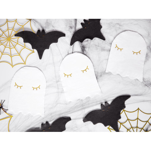 Papír dekorációk arany pókhálók, 3 db – halloweeni partidekoráció