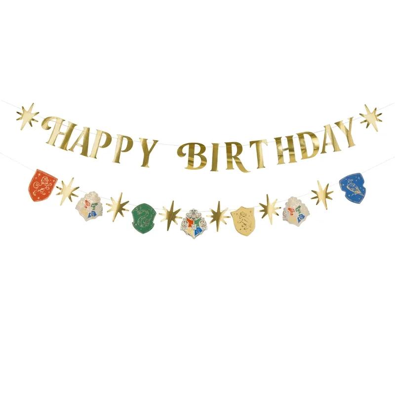 Ghirlande din hârtie Harry Potter Happy Birthday, 2x200 cm