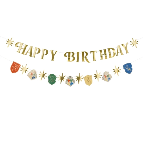 Ghirlande din hârtie Harry Potter Happy Birthday, 2x200 cm