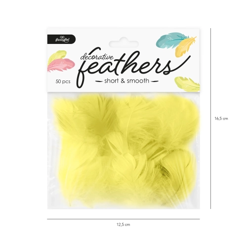 Papirnate rumene konfete peresca 50 kos za dekoracijo zabave