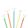 Papír szívószálas léggömbpálcák, vegyes színekben, 10 db