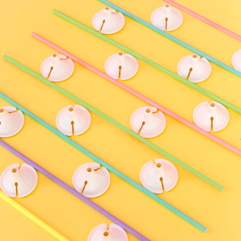 Papírové tyčky na balonky pastel mix 10 ks