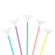 Papírové tyčky na balonky pastel mix 10 ks
