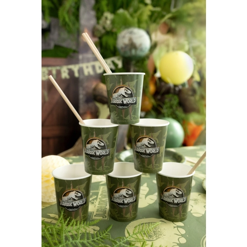 Papierové party poháre Jurassic World 250 ml 6 ks