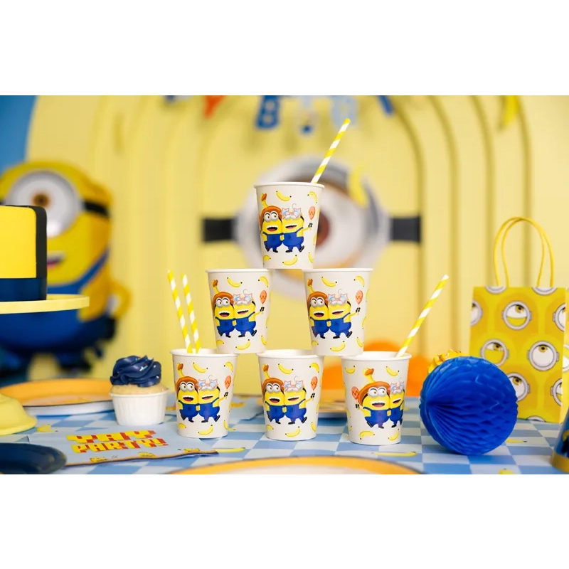 Papirnati party kozarci Minions 250 ml, 6 kosov