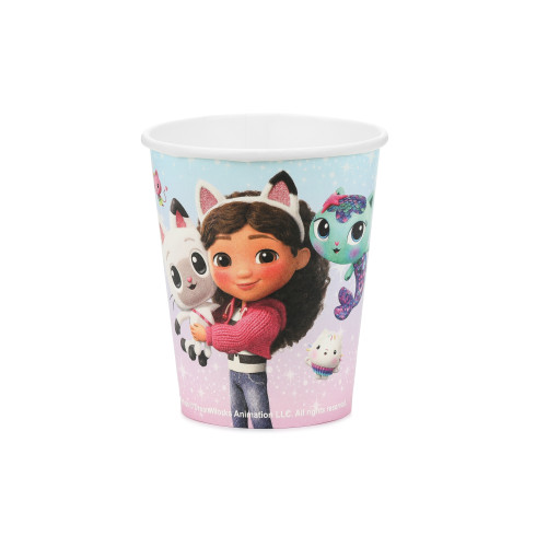 Papirnati kozarci Gabby’s Dollhouse 250 ml – 6 kosov, barvni mix